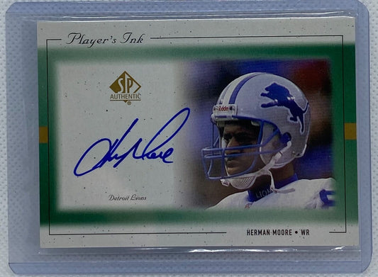 HERMAN MOORE 1999 UPPER DECK PLAYERS INK SP AUTHENTIC ON CARD AUTO # HM-A