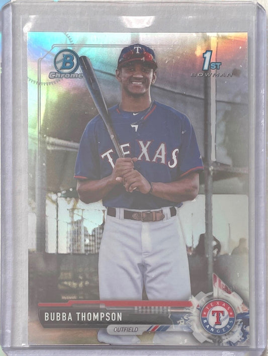 BUBBA THOMPSON 2017 BOWMAN CHROME 1ST PROSPECT SILVER REFRACTOR #BDC-141