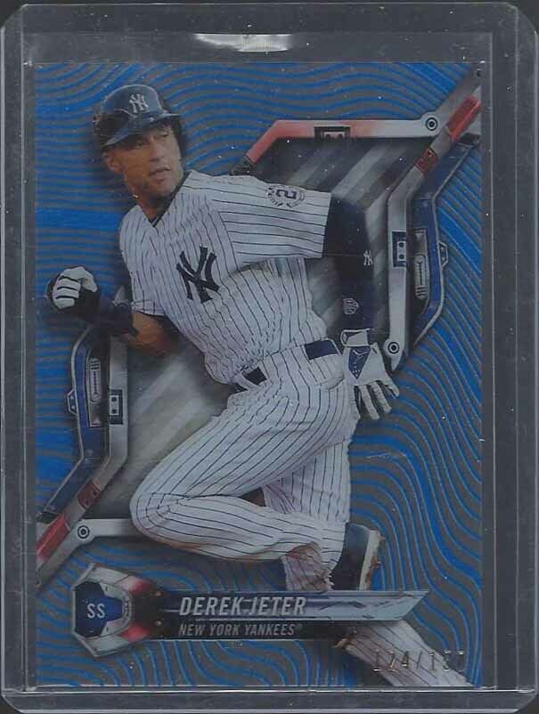 DEREK JETER 2018 TOPPS HIGH TEK BLUE DIFFRACTOR #D 124/150