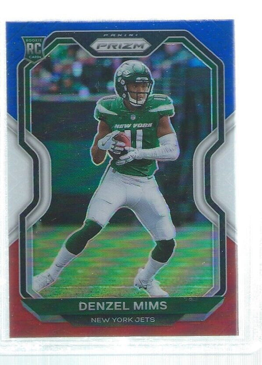 DENZEL MIMS 2020 PANINI PRIZM RED WHITE BLUE PRIZMS ROOKIE RC #355