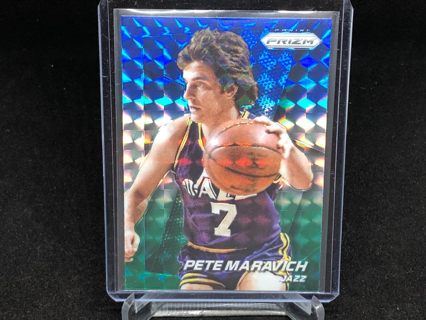 PETE MARAVICH 2014-15 PANINI PRIZM BLUE SILVER GREEN PRIZMS # 226