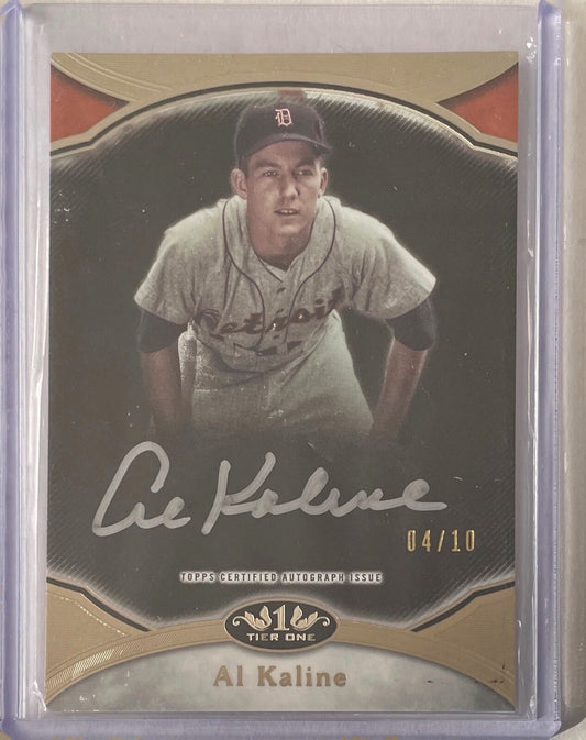 AL KALINE 2020 TOPPS TIER ONE BLACK SILVER INK ON CARD AUTO #D 04/10