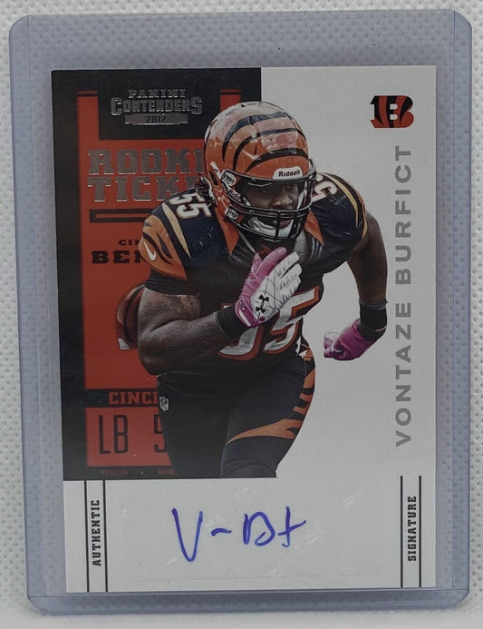 VONTAZE BURFICT 2012 CONTENDERS ROOKIE TICKET SP VARIATION AUTO RC #195