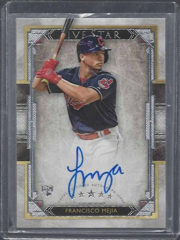 FRANCISCO MEJIA 2018 TOPPS 5 FIVE STAR ON CARD ROOKIE AUTO RC