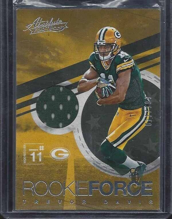 1/1 TREVOR DAVIS 2016 ABSOLUTE ROOKIE FORCE JERSEY RC #D 11/199