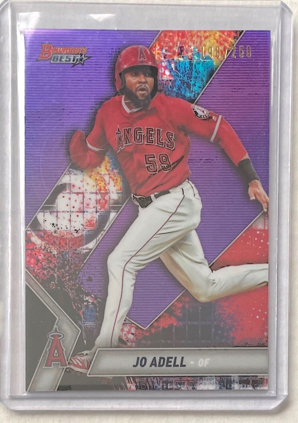 JO ADELL 2019 BOWMAN'S BEST PROSPECT PURPLE REFRACTOR #D 196/250