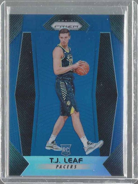 T.J. LEAF 2017-18 PANINI PRIZM BLUE PRIZMS ROOKIE RC #D 140/199