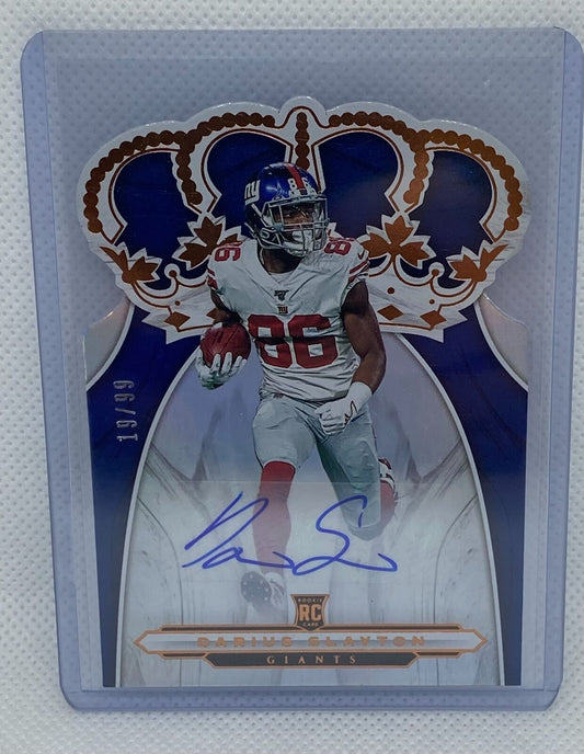 DARIUS SLAYTON 2019 PANINI CHRONICLES CROWN ROYALE ROOKIE AUTO RC #D 19/99