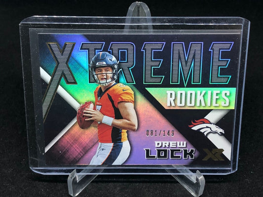 DREW LOCK 2019 PANINI XR XTREME ROOKIES RC #D /149