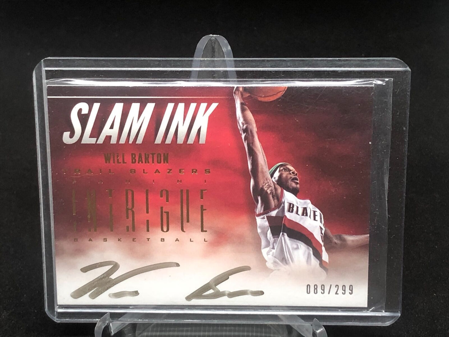 WILL BARTON 2012-13 PANINI INTRIGUE SLAM INK ON CARD AUTO #D 89/299