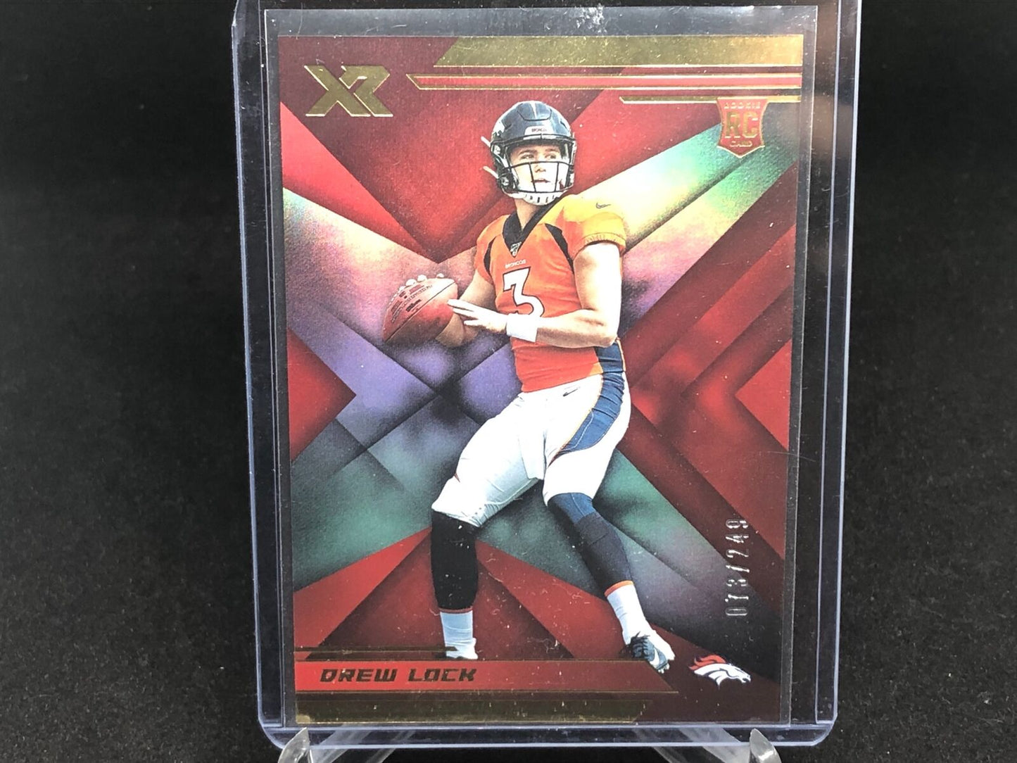 DREW LOCK 2019 PANINI XR RED RC #D 73/249