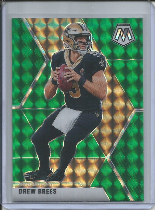 DREW BREES 2019-20 PANINI MOSAIC GREEN PRIZM SAINTS