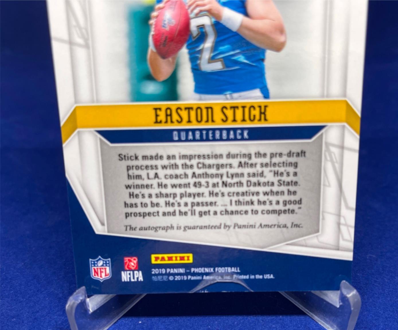 EASTON STICK 2019 PANINI PHOENIX SILVER PRIZM ROOKIE AUTO RC # 127