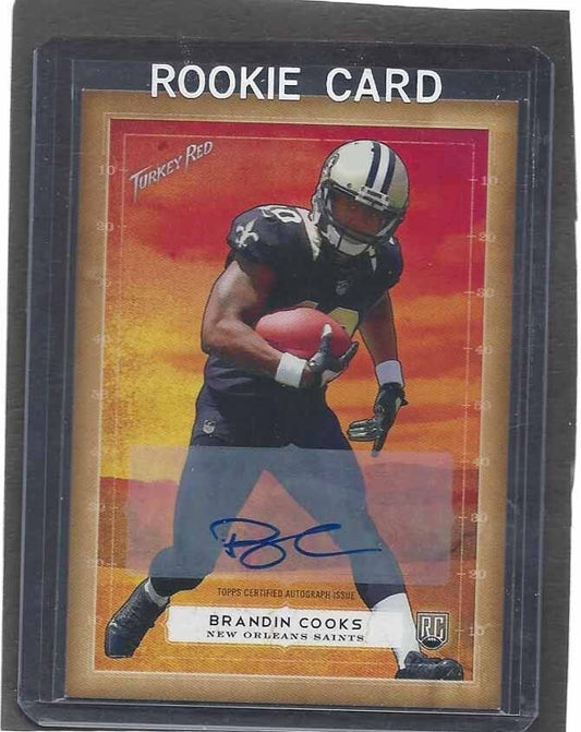 BRANDIN COOKS 2014 TOPPS TURKEY RED ROOKIE AUTO RC #9