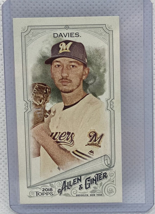 ZACH DAVIES 2018 TOPPS ALLEN & GINTER MINI BROOKLYN BACK #D 17/25