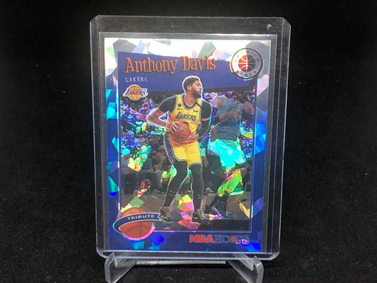 ANTHONY DAVIS 2019-20 HOOPS PREMIUM STOCK TRIBUTE BLUE CRACKED ICE PRIZM # 294