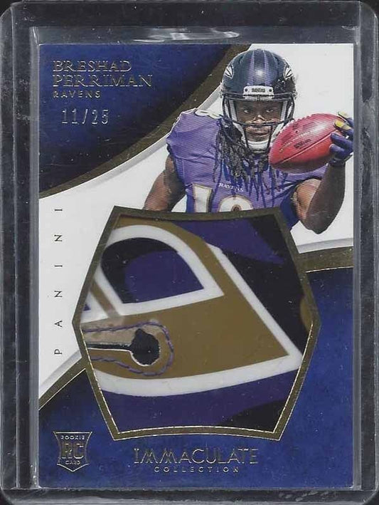 BRESHAD PERRIMAN 2015 IMMACULATE GLOVES 4 COLOR JUMBO GLOVE PATCH RC #D 11/25