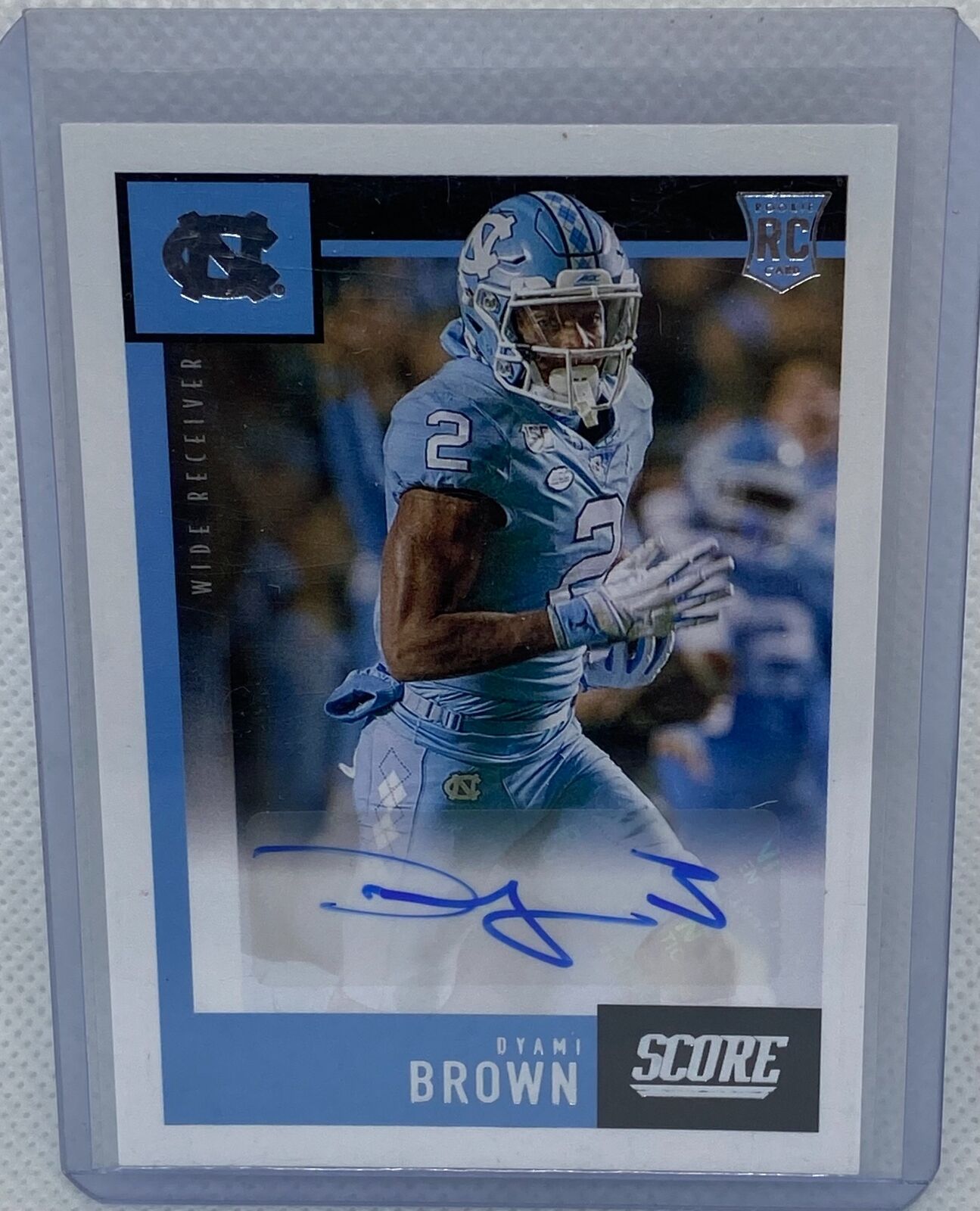 DYAMI BROWN 2021 PANINI CHRONICLES SCORE DRAFT PICKS AUTO RC #SA-DYB