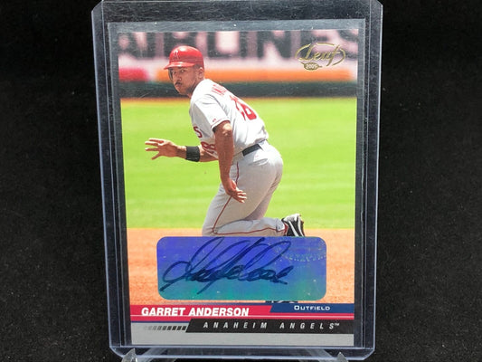 GARRET ANDERSON 2004 LEAF DONRUSS PLAYOFF AUTO #D 5/10