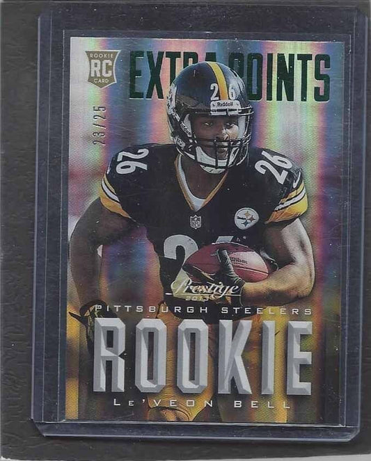 LE'VEON BELL 2013 PRESTIGE EXTRA POINTS GREEN ROOKIE RC #D 23/25