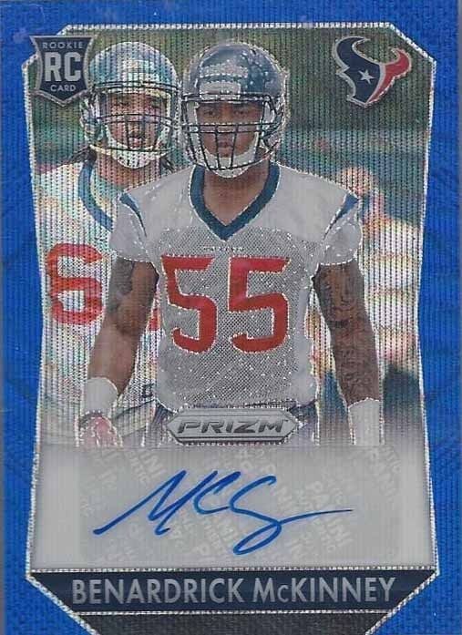 BENARDRICK MCKINNEY 2015 PANINI PRIZM BLUE WAVE PRIZMS ROOKIE AUTO RC #D 33/125