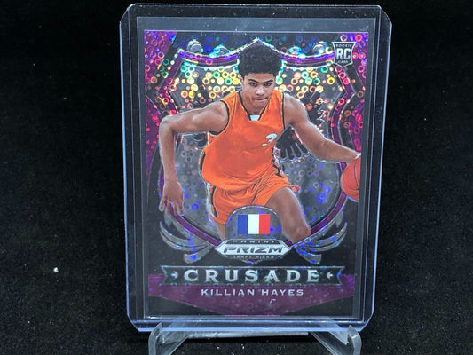 KILLIAN HAYES 2020-21 PRIZM DRAFT PICKS FAST BREAK PURPLE PRIZM RC #D 28/49