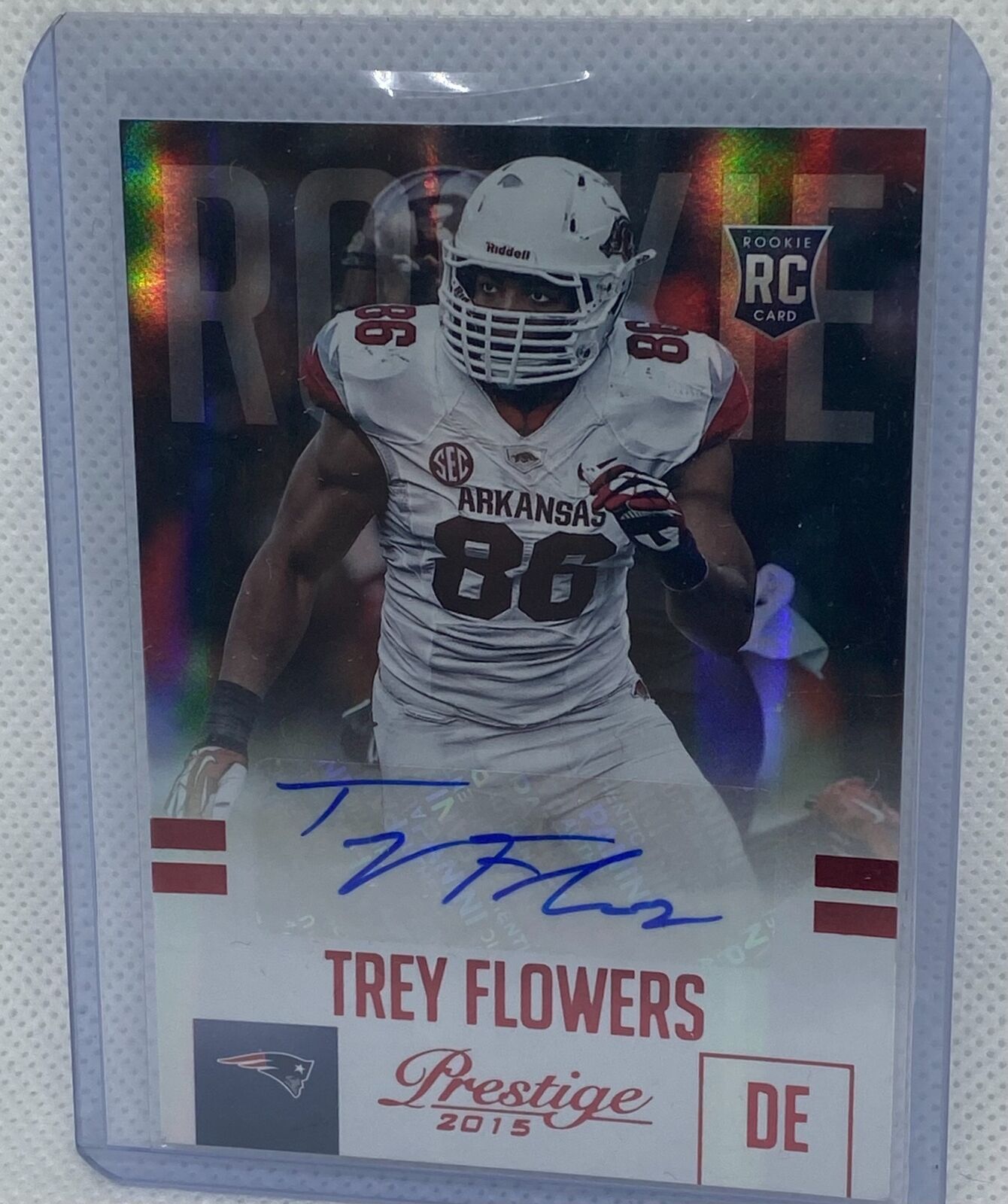 TREY FLOWERS 2015 PANINI PRESTIGE ROOKIE AUTO RC #295