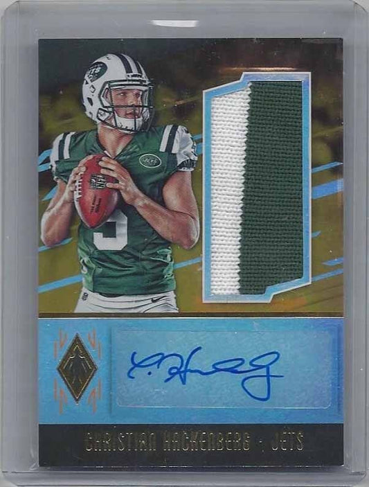 CHRISTIAN HACKENBERG 2016 PANINI PHOENIX JUMBO 2 COLOR ROOKIE PATCH AUTO RC /49