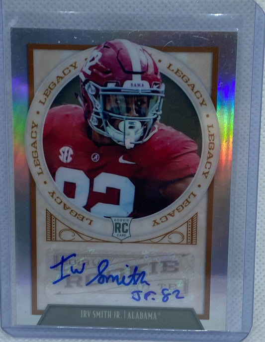 IRV SMITH JR. 2019 PANINI LEGACY SILVER PRIZM AUTO RC #170