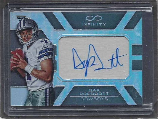 DAK PRESCOTT 2016 PANINI INFINITY METAL ON CARD COWBOYS ROOKIE AUTO RC #D 42/288