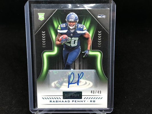 RASAAD PENNY 2018 PANINI PLAYBOOK BLUE AUTO RC #D 40/49