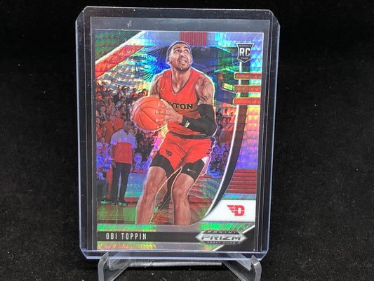 OBI TOPPIN 2020-21 PANINI PRIZM DRAFT PICKS SILVER HYPER PRIZM RC # 47