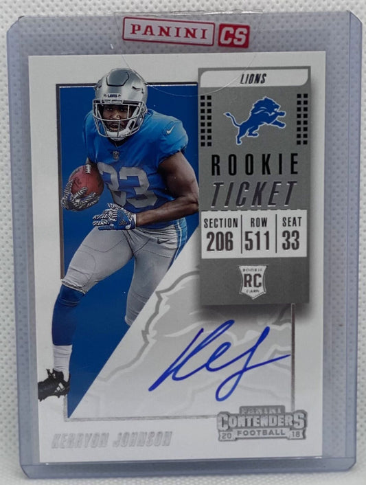 KERRYON JOHNSON 2018 CONTENDERS ROOKIE TICKET SP VARIATION ON CARD AUTO RC #117