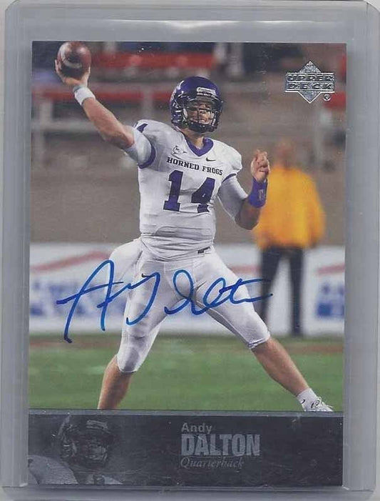 ANDY DALTON 2011 UD COLLEGE LEGENDS TCU ON CARD ROOKIE AUTO RC #97