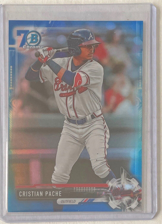 CRISTIAN PACHE 2017 BOWMAN CHROME 70TH PROSPECT BLUE REFRACTOR #D 193/200