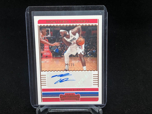 MONTREZL HARRELL 2019-20 PANINI CONTENDERS BRONZE AUTO #D 23/25