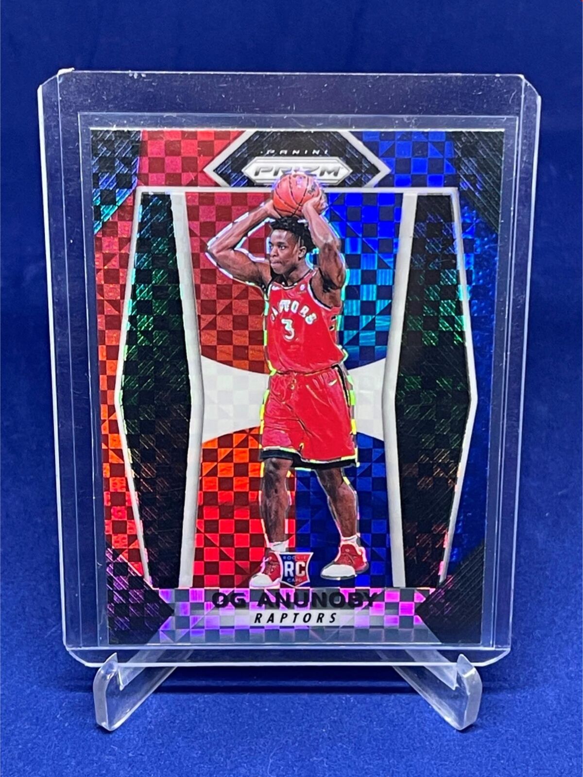 OG ANUNOBY 2017-18 PANINI PRIZM RED WHITE BLUE PRIZM ROOKIE RC # 38