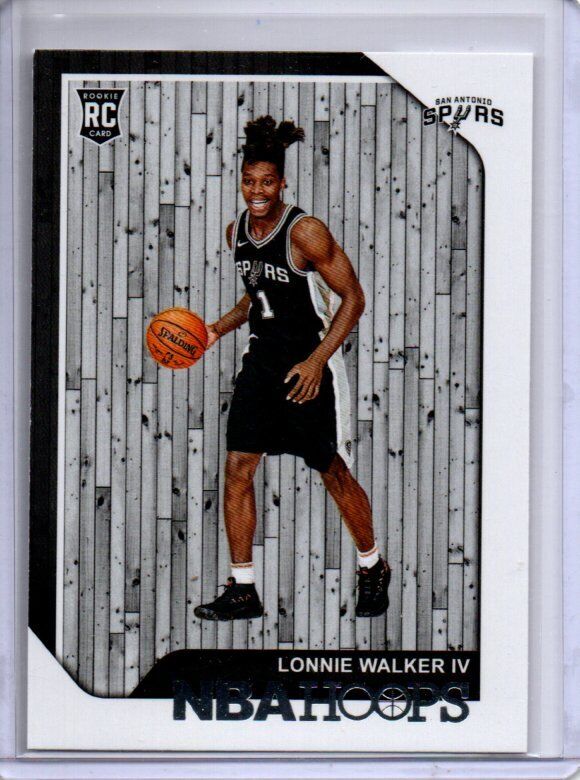 LONNIE WALKER IV 2018-19 PANINI HOOPS TRUE ROOKIE RC #256