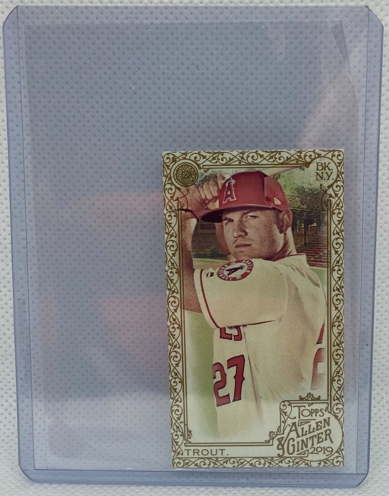 MIKE TROUT 2019 TOPPS ALLEN & GINTER MINI GOLD #10