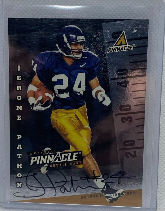 JEROME PATHON 1998 PINNACLE ON CARD AUTO RC #1