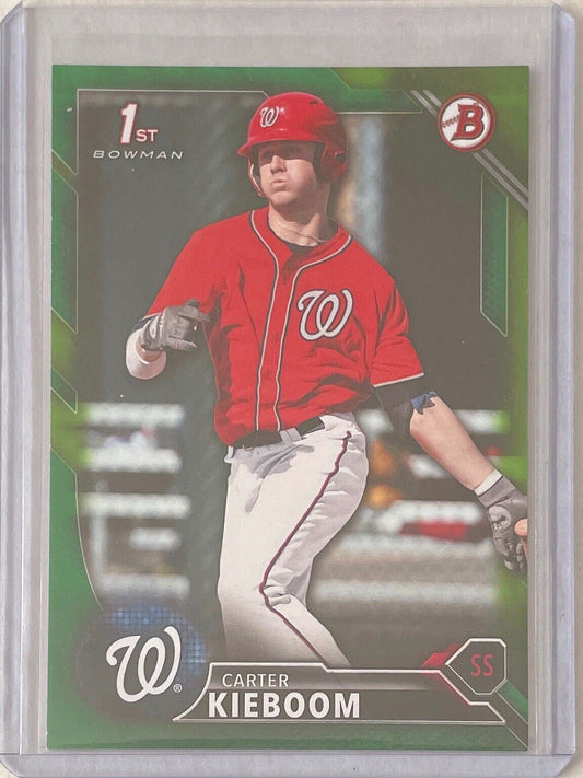 CARTER KIEBOOM 2016 BOWMAN PAPER 1ST PROSPECT GREEN #D 70/99