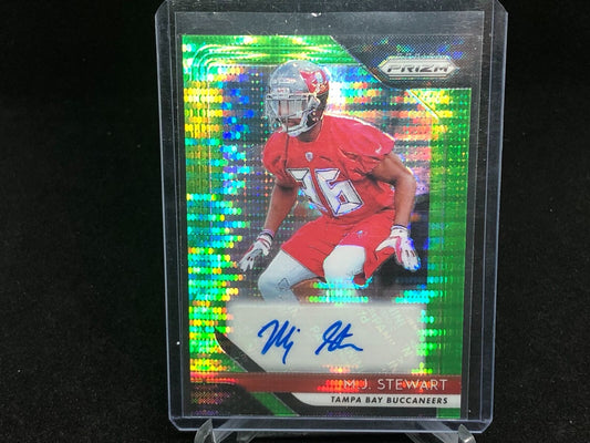 MJ STEWART 2018 PANINI PRIZM GREEN PULSAR PRIZM AUTO RC