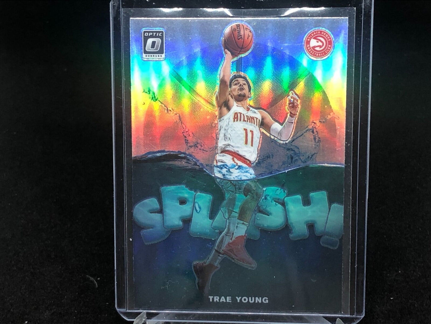 TRAE YOUNG 2019-20 PANINI DONRUSS OPTIC SPLASH HOLO # 2