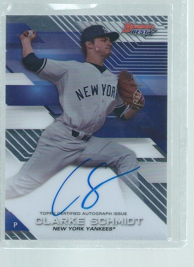 CLARKE SCHMIDT 2017 BOWMAN'S BEST ON CARD AUTO PROSPECT