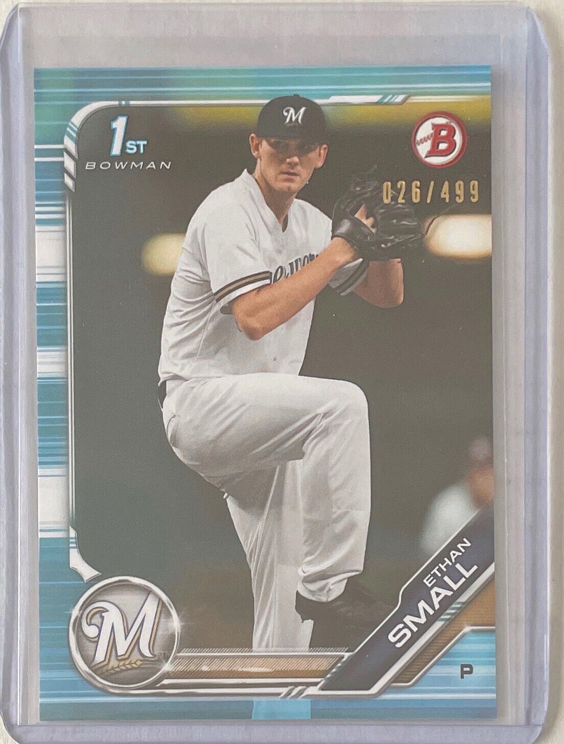 ETHAN SMALL 2019 BOWMAN PAPER 1ST PROSPECT SKY BLUE #D 026/499