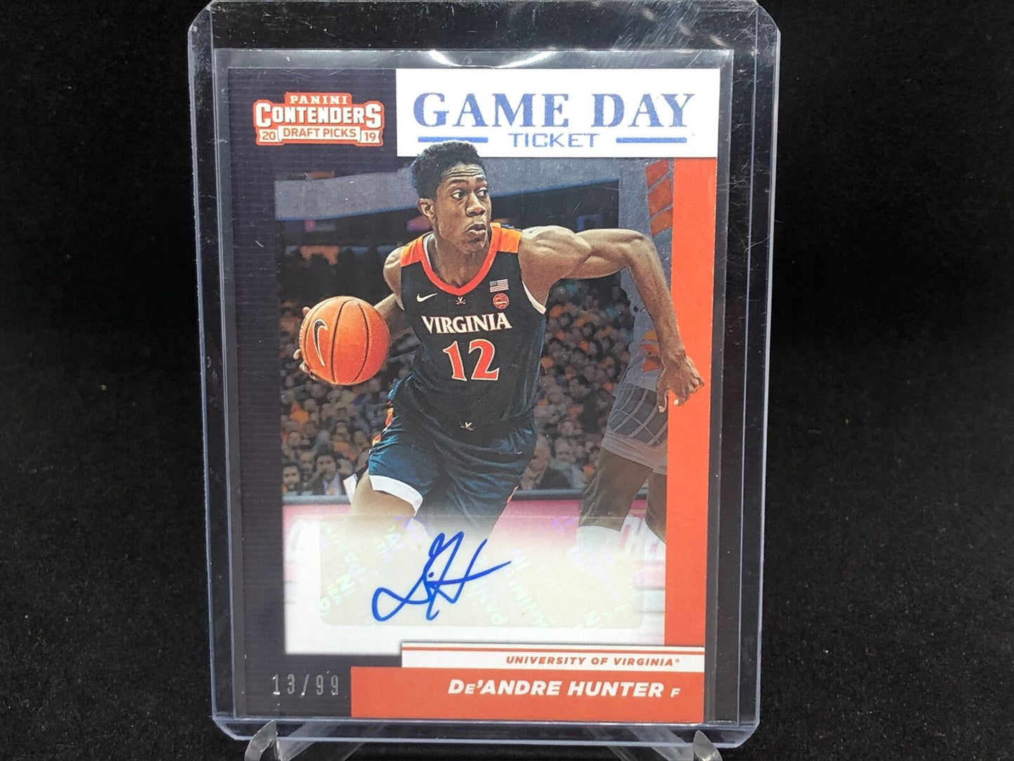 DEANDRE HUNTER 2019-20 CONTENDERS DRAFT PICKS GM DAY TIX AUTO RC #D 13/99