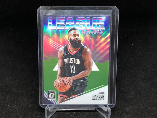 JAMES HARDEN 2018-19 DONRUSS OPTIC LEAGUE LEADERS LIME GREEN HOLO #D 44/149