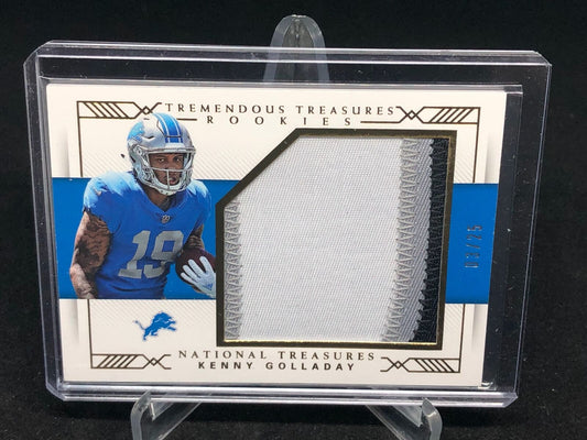 KENNY GOLLADAY 2017 PANINI NATIONAL TREASURES 3 COLOR JUMBO PATCH RC #D 3/25
