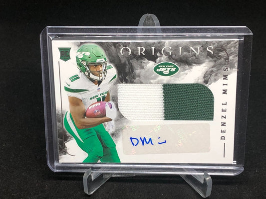 DENZEL MIMS 2020 PANINI ORIGINS 2 CLR PATCH AUTO RC # 123