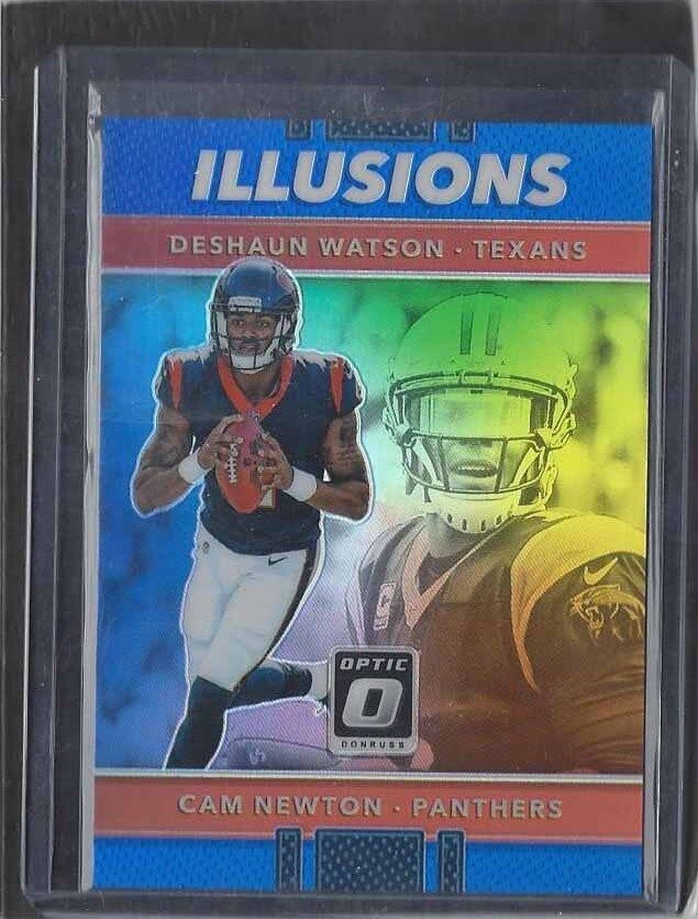 DESHAUN WATSON CAM NEWTON 2017 DONRUSS OPTIC BLUE HOLO ILLUSIONS RC #D 36/149
